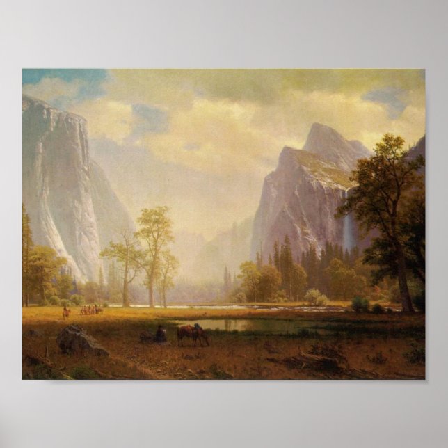 Affiche Regard sur la vallée de Yosemite - Albert Bierstad (Devant)