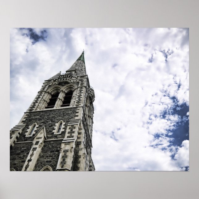 Affiche Regard vers le ciel sur l'affiche de Christchurch (Devant)