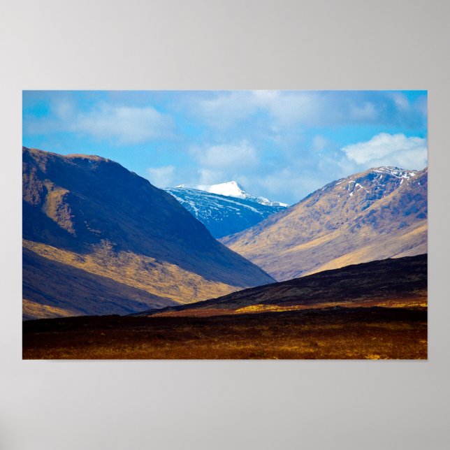 Affiche regardant vers Glen Etive, Écosse (Devant)