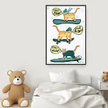Affiche Regarde Meowt ! Skate Surfer Snowboard Tabby Chat<br><div class="desc">VÉRIFIEZ MEOWT ! Avez-vous déjà vu un chat skateboard ? Peut-être un chat de snowboard ? Ou même un chat de surf ? Regardez cette affiche drôle de chat et regardez dans mon magasin pour trouver d'autres articles assortis comme des tasses, des autocollants et plus encore. Et bien sûr plus...</div>