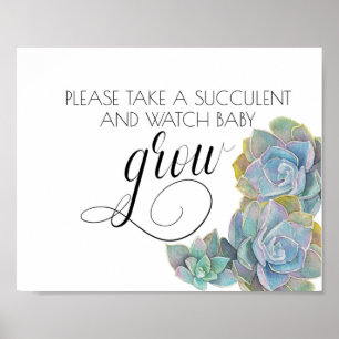AFFICHE REGARDEZ-MOI CROÎTRE, BABY SHOWER, FAVEUR, FAVEUR