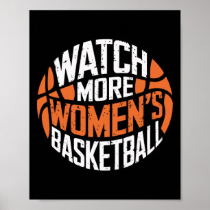 Affiche Regardez plus de femmes Sketll Bold Motivationnel