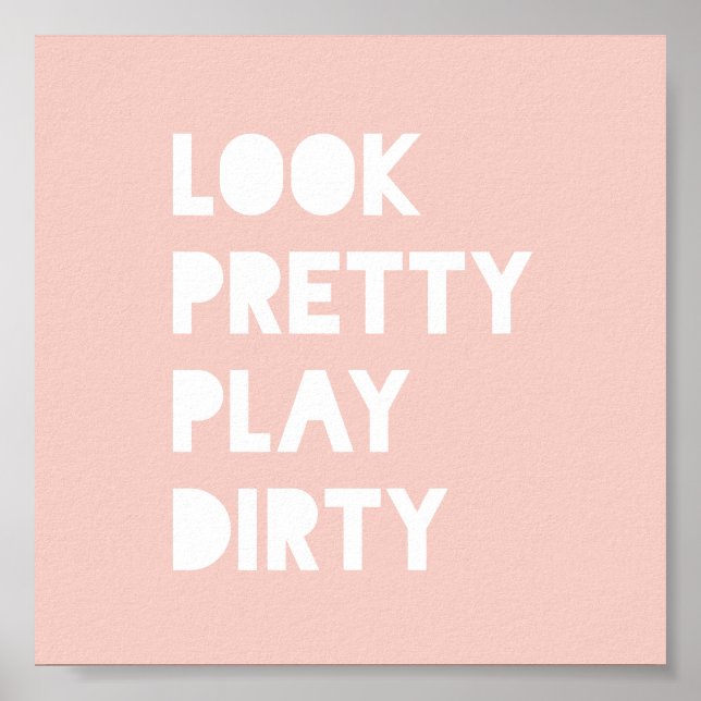 Affiche Regardez Plutôt Drôle Citation Art Prints Blush (Devant)