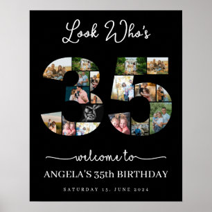 Affiche regardez qui a 35 ans heureux anniversaire