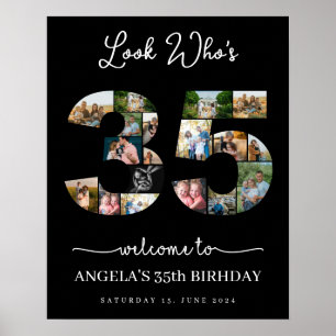 Affiche regardez qui a 35 ans heureux anniversaire