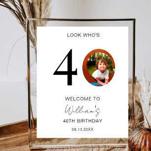 Affiche Regardez qui est 40 moderne 40e fête d'anniversair