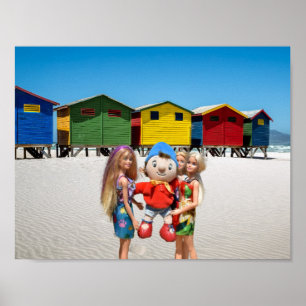 Affiche Regardez qui nous avons ramassé à la plage.