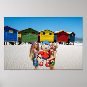Affiche Regardez qui nous avons ramassé à la plage.