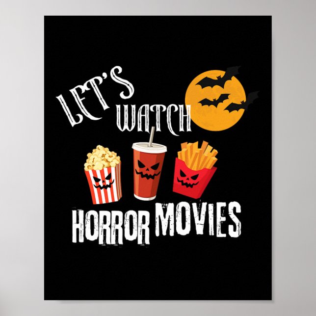 Affiche Regardons Horror Movies Funny Halloween Party Fr (Devant)