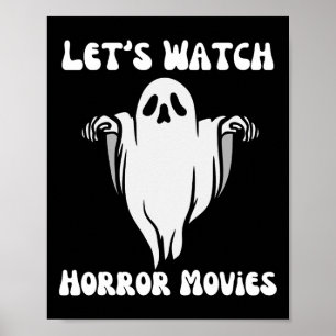 Affiche Regardons les films d'horreur Drôle Halloween Homm