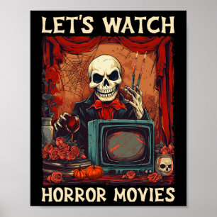 Affiche Regardons les films d'horreur Gothic Halloween Ske