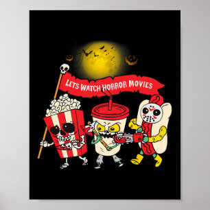 Affiche Regardons Les Films D'Horreur Halloween Drôle Fant