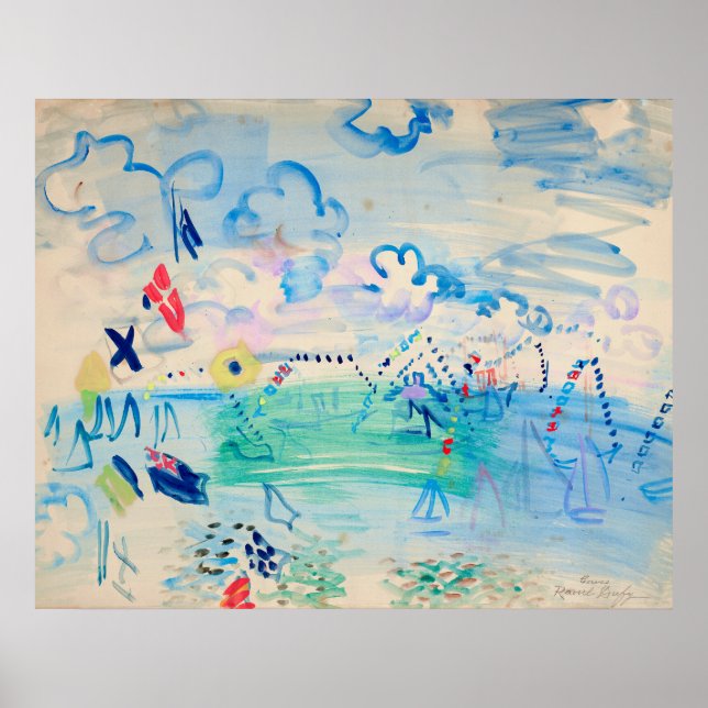 Affiche Régates à Cowes | Raoul Dufy (Devant)