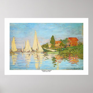 Affiche Regatta à Argenteuil par Claude Monet