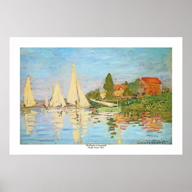 Affiche Regatta à Argenteuil par Claude Monet (Devant)
