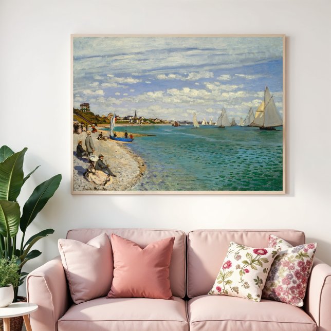 Affiche Regatta à Sainte-Adresse, Monet Fine Art (Créateur téléchargé)