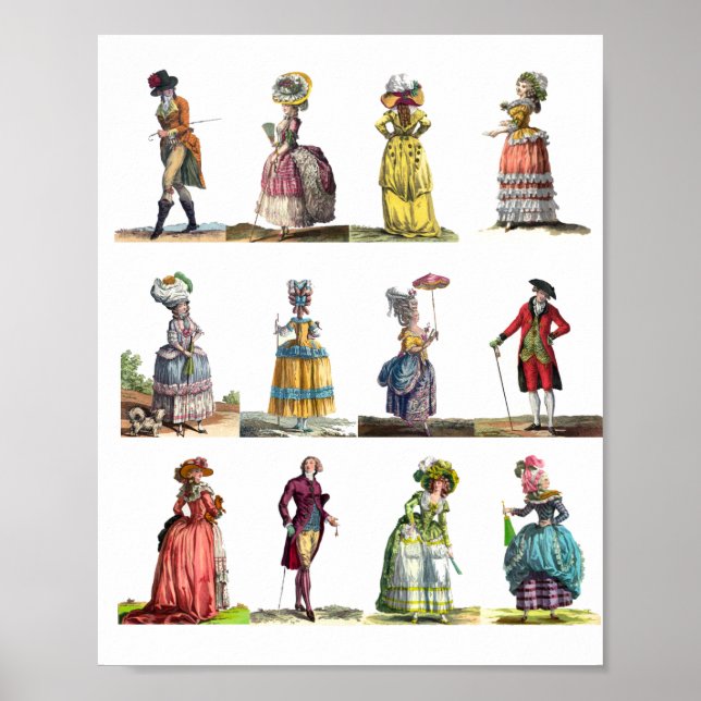 Affiche Regency French Fashion Design Marie Antoinette (Devant)