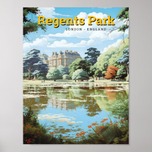 Affiche Regents Park London Angleterre Art Vintage voyage