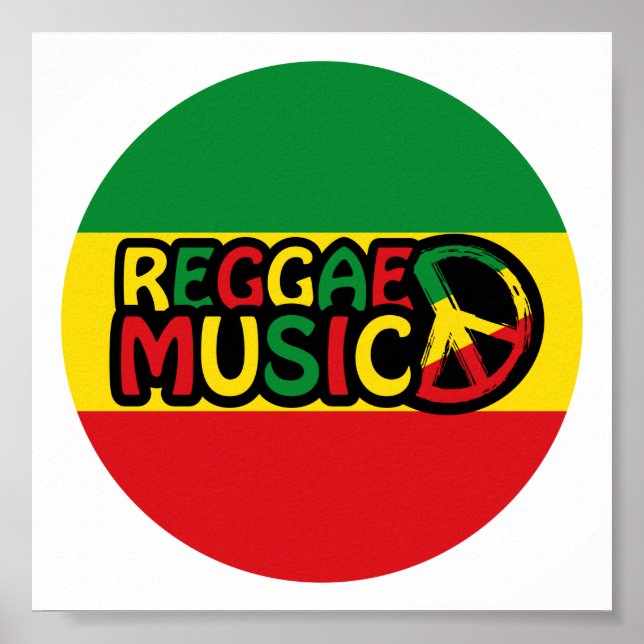 Affiche Reggae Design de musique avec style rastafari et c (Devant)