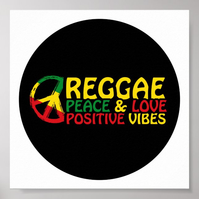 Affiche Reggae Musique avec citations positives (Devant)