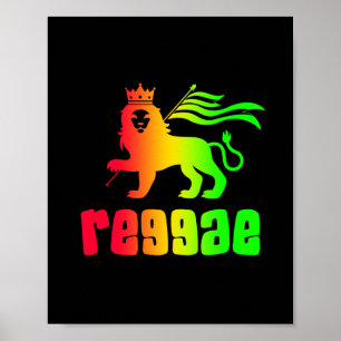 Affiche Reggae Rasta Lion 