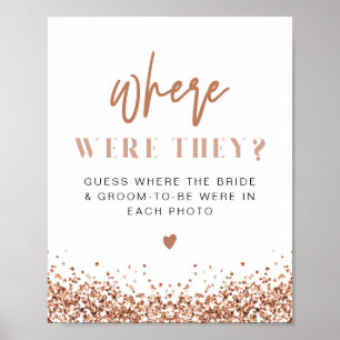 Affiche REGINA Rose Gold Sequins Où étaient-ils panneau