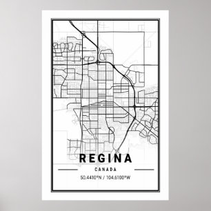 Affiche Regina Saskatchewan Canada Cities Travel City Cart