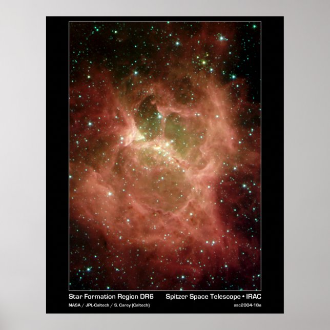 Affiche Région de formation de Star DRS - Télescope Spitze (Devant)