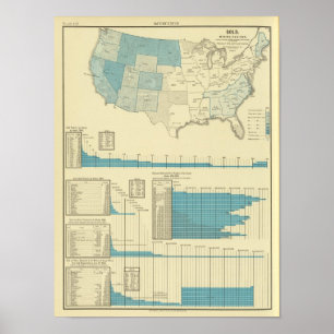 Affiche Régions d'extraction d'or