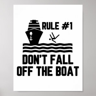 Affiche Règle 1 Ne tombez pas de la navigation de plaisanc