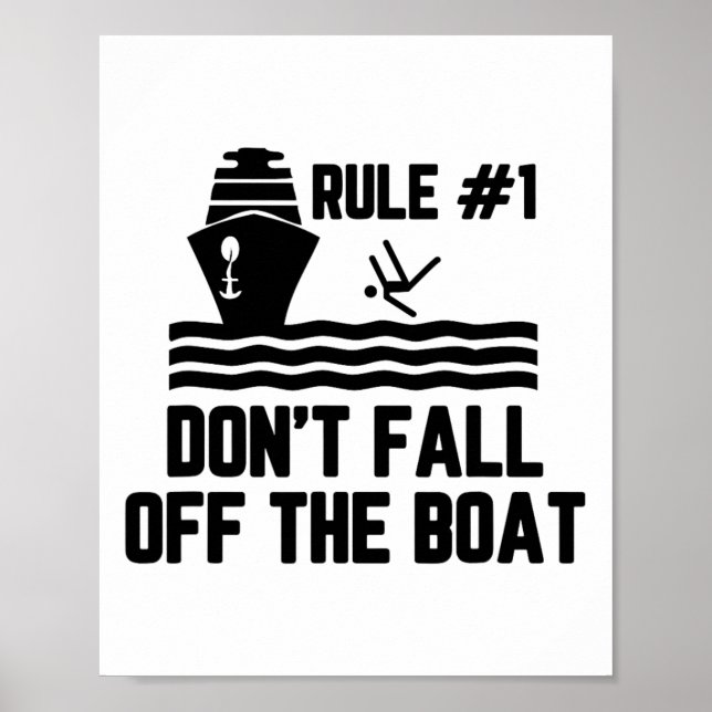 Affiche Règle 1 Ne tombez pas de la navigation de plaisanc (Devant)