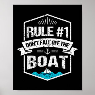 Affiche Règle #1 Ne tombez pas de la Vacatio de croisière