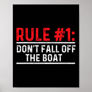Affiche Règle 1 Ne tombez pas du bateau - Bateau M