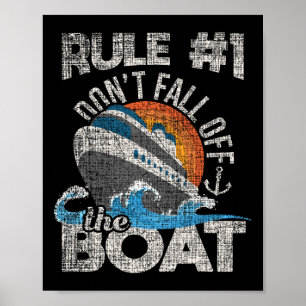Affiche Règle 1 Ne tombez pas du bateau - Croisière C