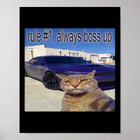 Règle # 1 Toujours Boss Up Funny Cat Meme Pour Les