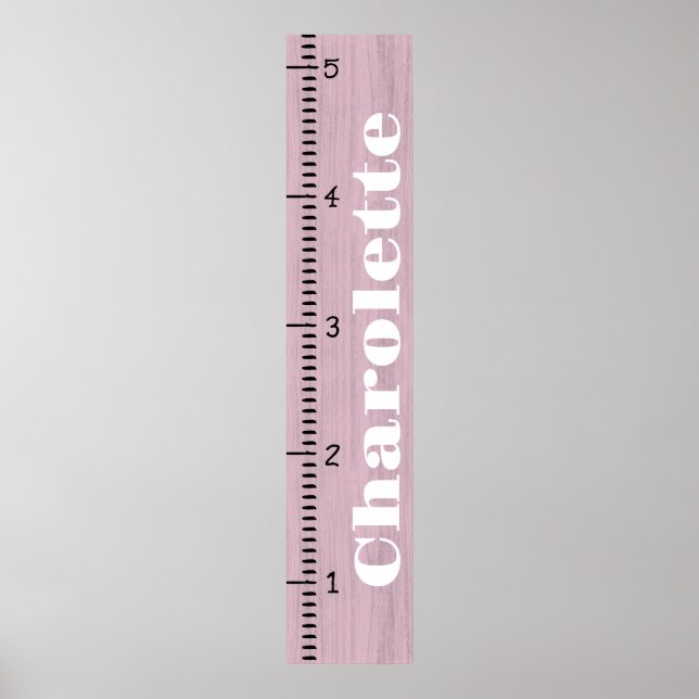 Affiche Règle de courbe de croissance féminine personnalis (Devant)