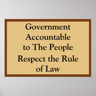Affiche Règle de droit responsable du gouvernement