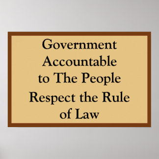 Affiche Règle de droit responsable du gouvernement
