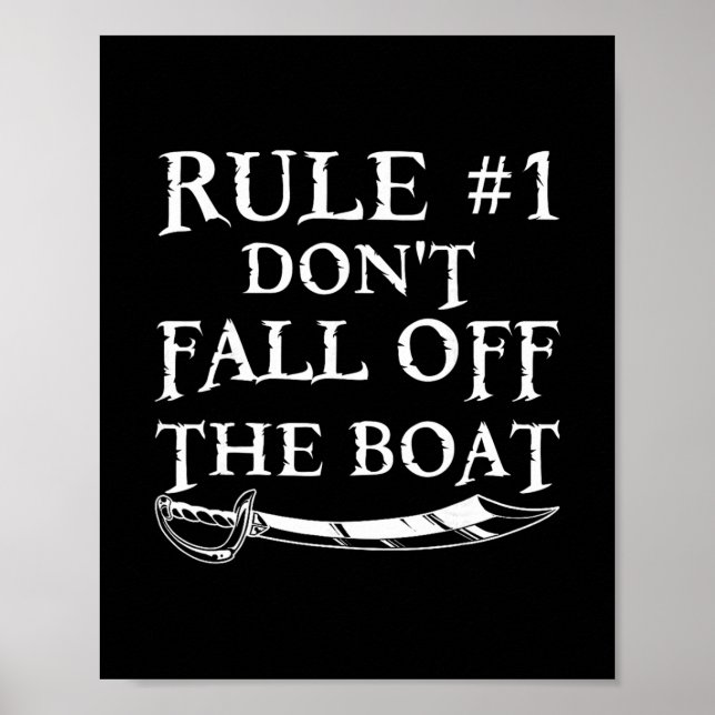 Affiche Règle drôle #1 Ne tombez pas du bateau Croisière P (Devant)