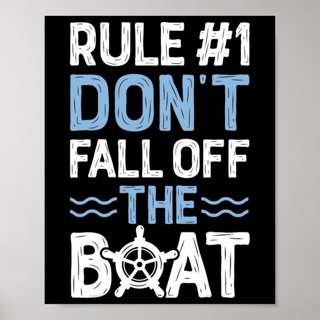 Affiche Règle numéro 1 Ne tombez pas hors du bateau de cro (Devant)