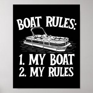 Affiche Règles de bateau - Voile Bateau Lac Capitaine de b