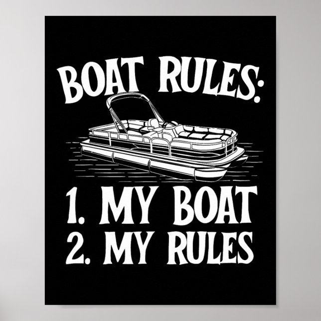 Affiche Règles de bateau - Voile Bateau Lac Capitaine de b (Devant)