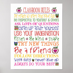 Affiche Règles de classe
