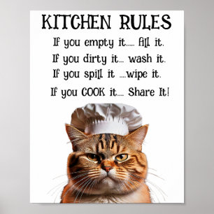 AFFICHE RÈGLES DE CUISINE