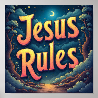 Affiche Règles de Jésus