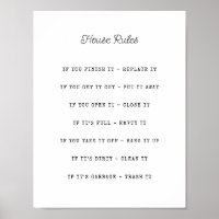 Règles de la maison personnalisées