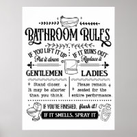 Règles de la salle de bain sympas