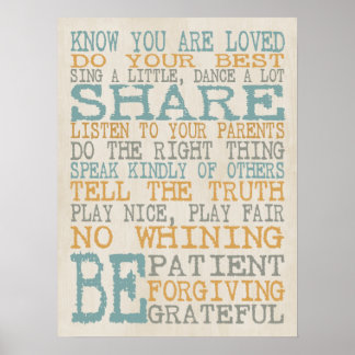 Affiche Règles de la salle de lecture