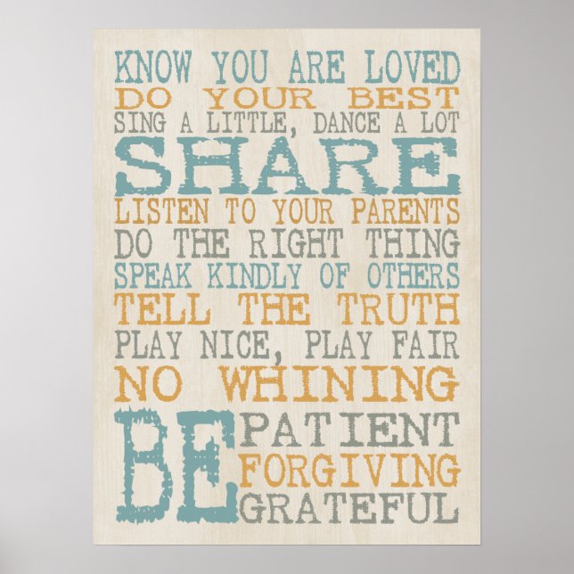 Affiche Règles de la salle de lecture (Devant)