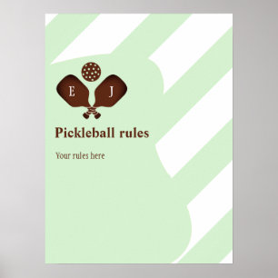 Affiche Règles de Pickleball Mariage Prépa